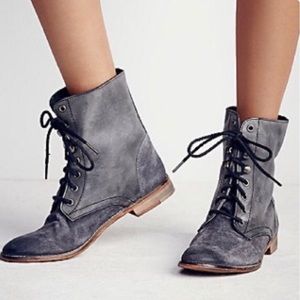 Free People Truemay Lace-Up Combat Boot - Sz:  39